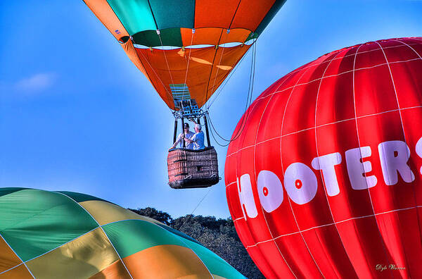  Hot Air Balloon Art Print featuring the photograph Away We Go by Dyle  Warren