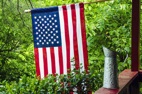 American Art Print featuring the photograph Back Porch Americana by Carolyn Marshall