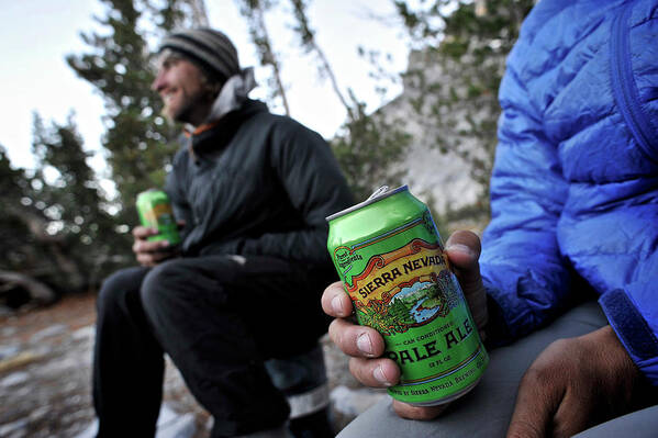 Inyo National Forest Art Print featuring the photograph Backpackers Drinking Beer In Minaret by HagePhoto