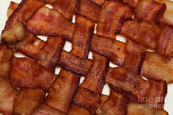 Bacon Art Print featuring the photograph Bacon Weave by Andee Design