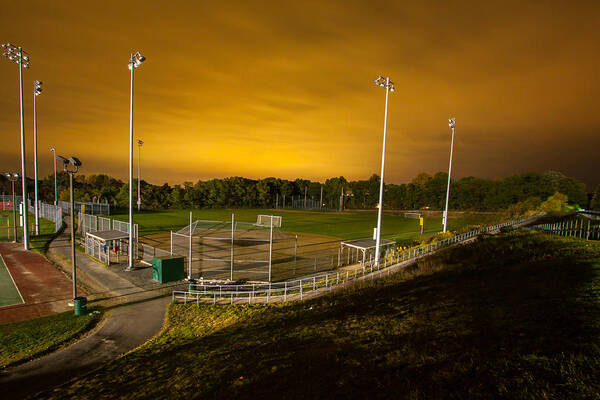 Milton Art Print featuring the photograph Ball field at Night by Brian MacLean