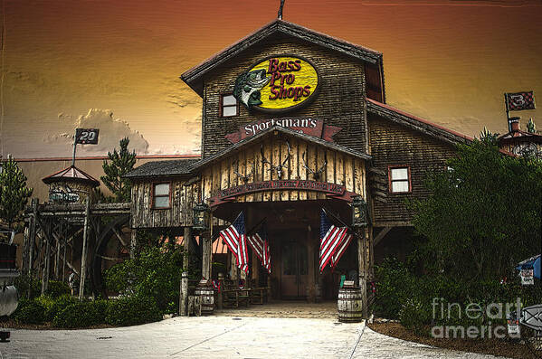 Shop Art Print featuring the photograph Bass Pro Shop by Donna Brown