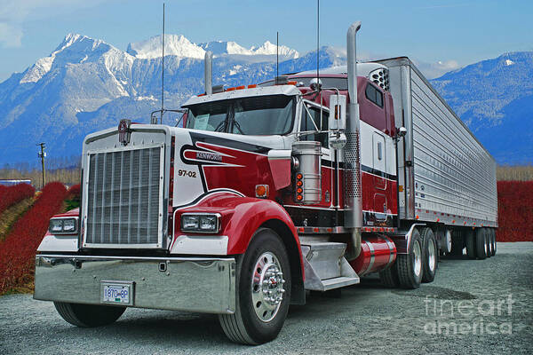 Trucks Art Print featuring the photograph B.C. Big Rig Weekend CATR5061A-14 by Randy Harris