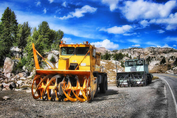 Plow Art Print featuring the photograph Beartooth Highway Snow Plows by Clare VanderVeen