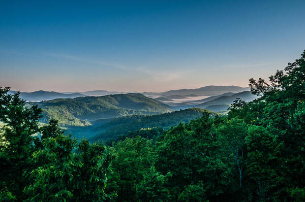 Appalachia Art Print featuring the photograph Beautiful Scenery From Crowders Mountain In North Carolina by Alex Grichenko