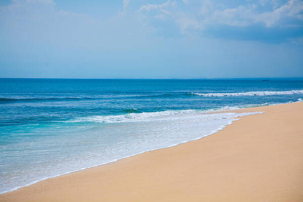 Beach Art Print featuring the photograph Beautiful surfing tropical sand beach by Modern Abstract