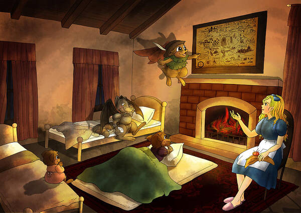 Wurtherington Art Print featuring the painting Bedtime by Reynold Jay