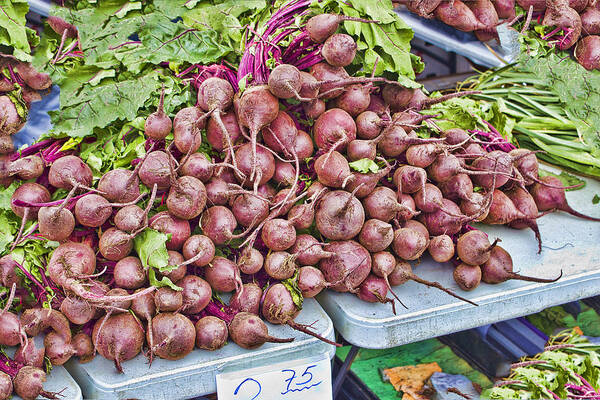 Beets Art Print featuring the photograph Beets at the Farmers Market by Cathy Anderson