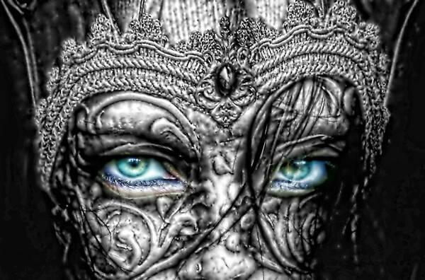 Behind Blue Eyes Art Print featuring the photograph Behind Blue Eyes by Mo T