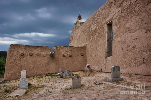 Adobe Art Print featuring the photograph Behind the Church by Nikolyn McDonald