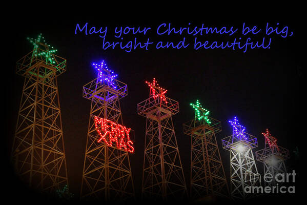 Christmas Cards Art Print featuring the photograph Big Bright Christmas Greeting by Kathy White
