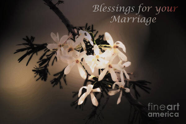 Wedding Art Print featuring the photograph Blessings for your marriage by Cassandra Buckley
