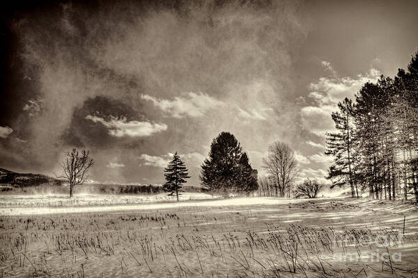 Winter Art Print featuring the photograph Blowing snow Canaan Valley by Dan Friend