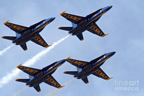 Colorado Art Print featuring the photograph Blue Angels over Colorado by Bob Hislop