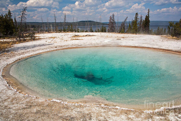 Autumn Art Print featuring the photograph Blue Funnel Spring in West Thumb Geyser Basin by Fred Stearns
