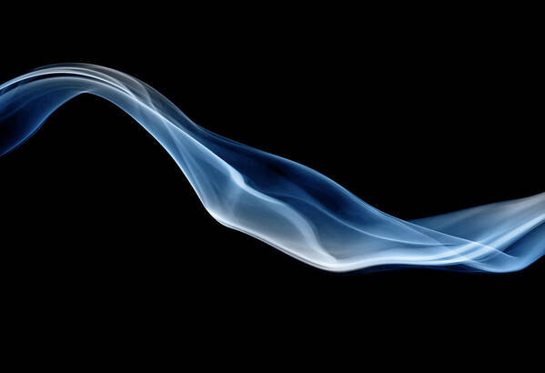 Smoking Issues Art Print featuring the photograph Blue Jet Of Smoke by Anthony Bradshaw