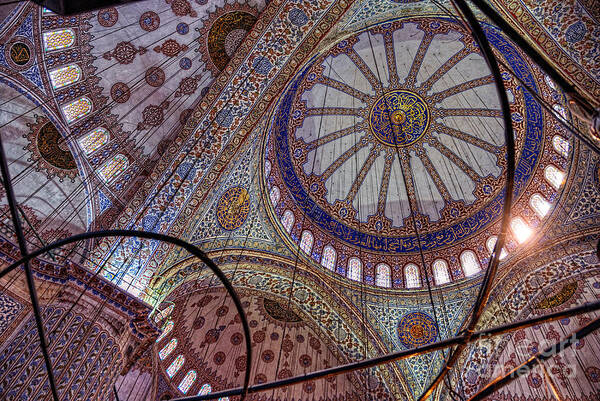 Blue Mosque Art Print featuring the photograph Blue Mosque Istanbul by Nigel Fletcher-Jones