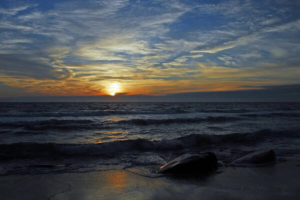 Marthas Vineyard Art Print featuring the photograph Blue Sunset by Dan Myers