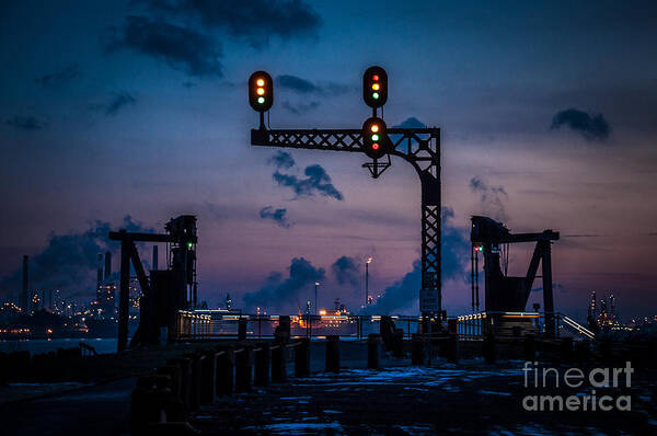 River Walk Art Print featuring the photograph Blue Water River Walk at Dusk by Ronald Grogan