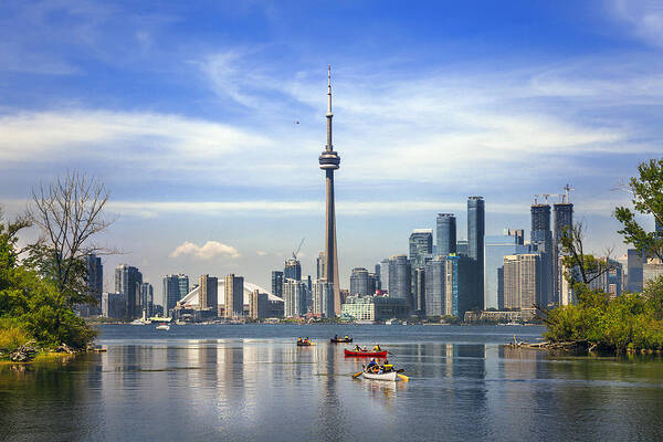 Lake Ontario Art Print featuring the photograph Boating in Lake Ontario, Toronto, Canada by Istvan Kadar Photography