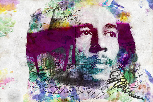 Bob Art Print featuring the painting Bob Marley One Love by Jonas Luis