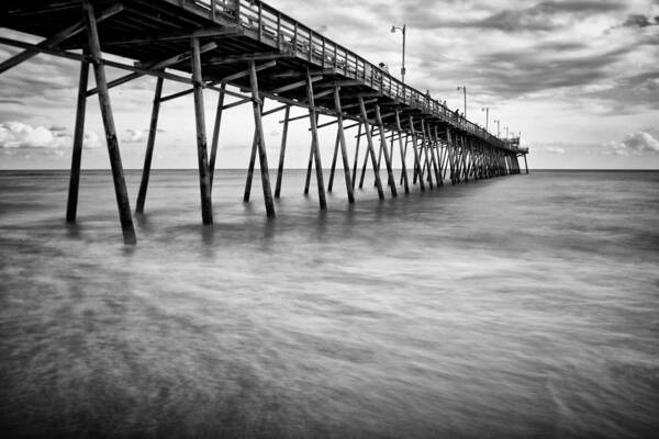 Bogue Banks Art Print featuring the photograph Bogue Inlet Fishing Pier #1 by Ben Shields