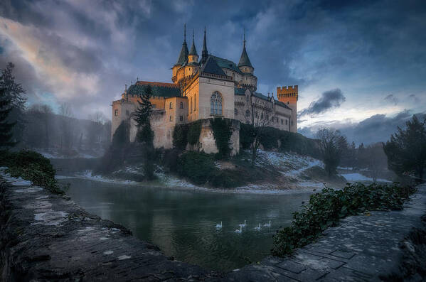 Architecture Art Print featuring the photograph Bojnice Castle by Karol Va?an