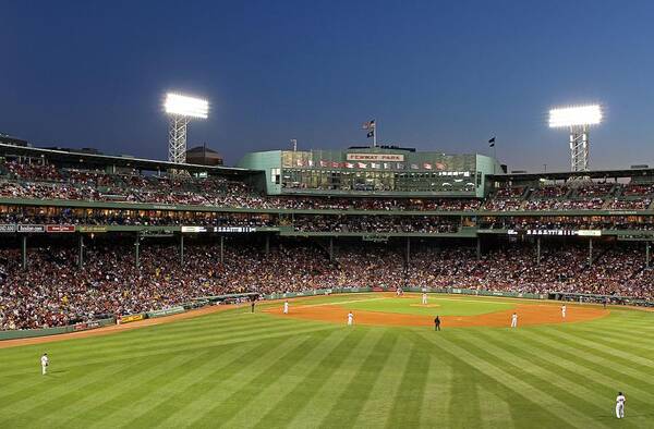 Ballpark Art Print featuring the photograph Boston Fenway Park and Red Sox Nation by Juergen Roth