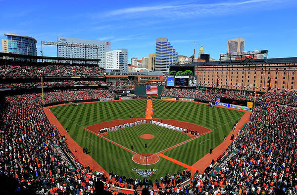 People Art Print featuring the photograph Boston Red Sox V Baltimore Orioles by Rob Carr