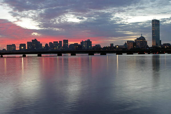 Sunrise Art Print featuring the photograph Boston Sunrise by Juergen Roth