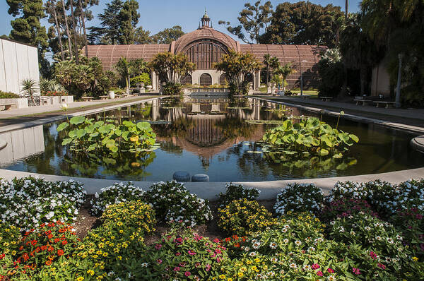 Photography Art Print featuring the photograph Botanical Building Reflecting in the Lily Pond at Balboa Park by Lee Kirchhevel