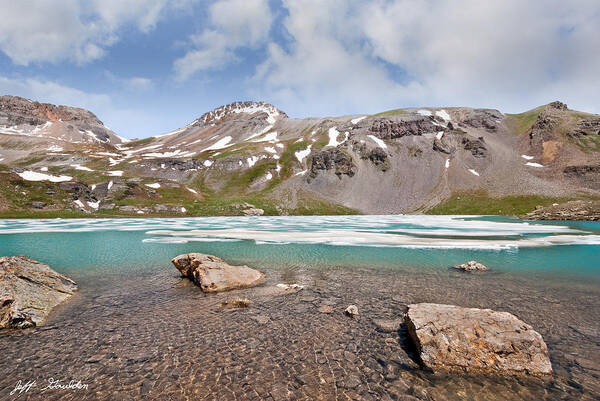 Barren Art Print featuring the photograph Boulders in Upper Ice Lake by Jeff Goulden