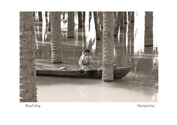 Iraq Art Print featuring the photograph Boy Fishing by Tina Manley