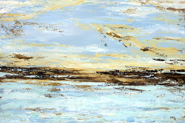 Costal Art Print featuring the painting Breakwater by Tamara Nelson