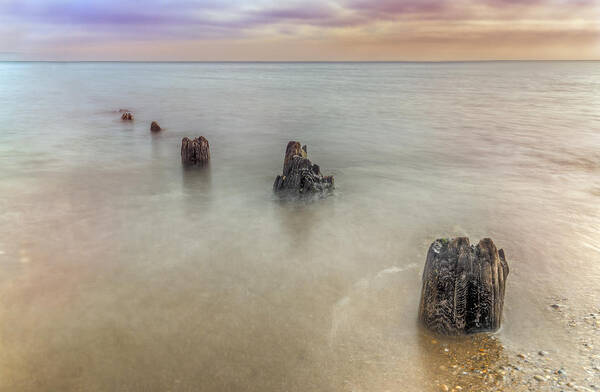 Lake Michigan Art Print featuring the photograph Breakwater by Peter Lakomy