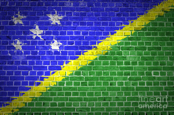 Solomon Islands Art Print featuring the digital art Brick Wall Solomon Islands by Antony McAulay