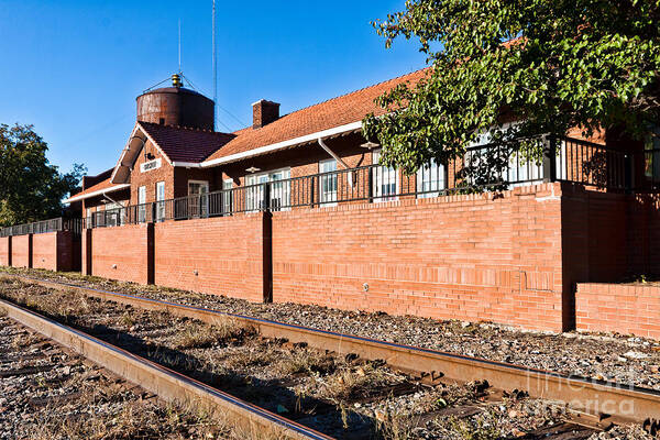 Architectural Art Print featuring the photograph Bristow Oklahoma Train Depot by Lawrence Burry
