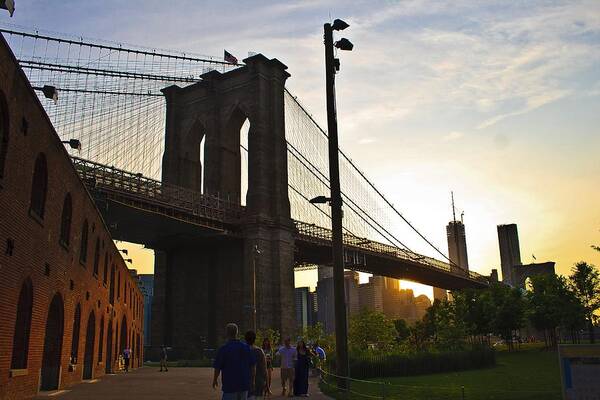 Brooklyn Bridge Art Print featuring the photograph Brooklyn Bridge Ahead by Marisa Geraghty Photography