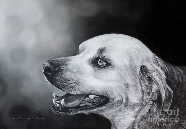 Dog Art Print featuring the pastel Bruiser by Joni Beinborn