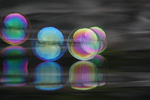 Bubble Art Print featuring the photograph Bubble Dimension by Cathie Douglas