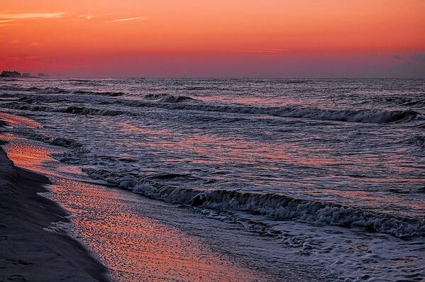 Alabama Art Print featuring the digital art Bubbling Surf by Michael Thomas