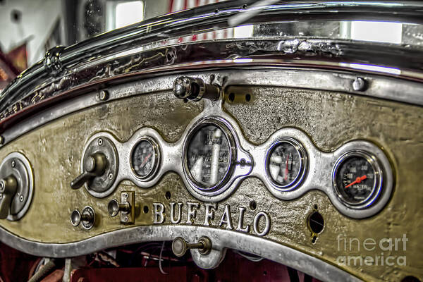 Buffalo Fire Appliance Dash Art Print featuring the photograph Buffalo Fire Appliance Dash by Jim Lepard