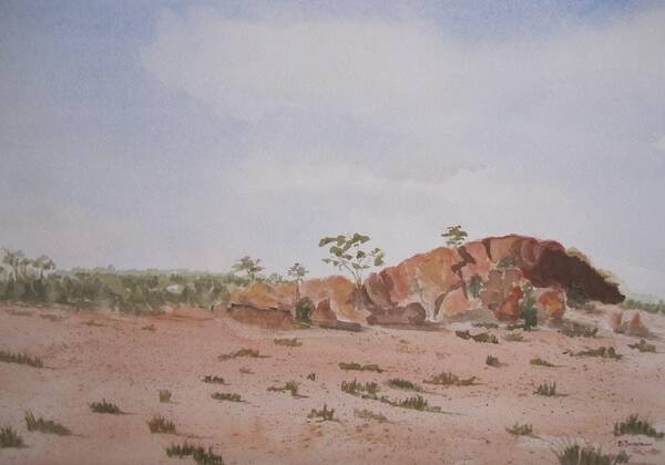 Landscape Art Print featuring the painting Bush Land by Elvira Ingram