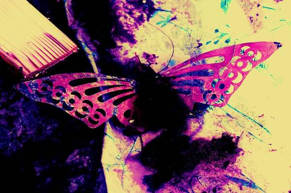 Butterfly Art Print featuring the photograph Butterfly disintegration by Jessica S