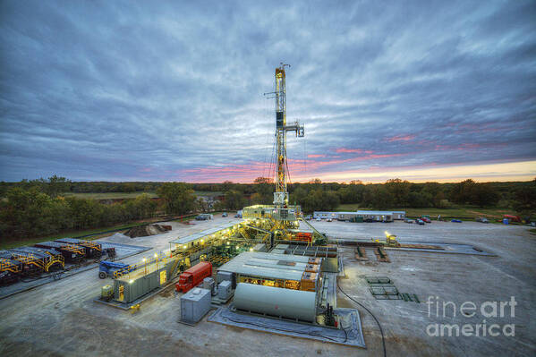 Oil Rig Art Print featuring the photograph Cac005-121 by Cooper Ross