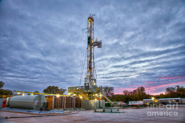 Oil Rig Art Print featuring the photograph Cac005-99 by Cooper Ross