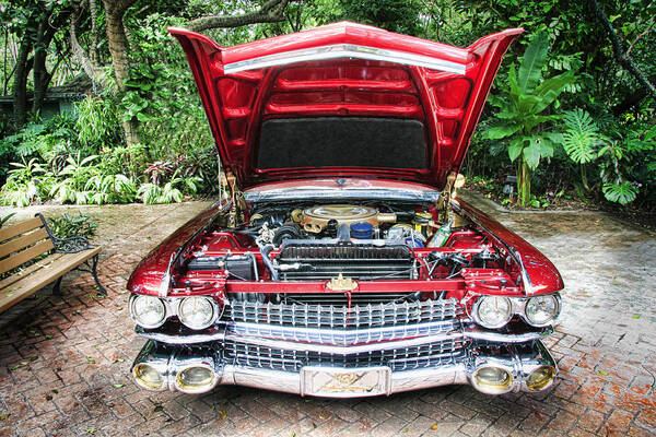 1959 Art Print featuring the photograph Cadillac Engine by Rudy Umans