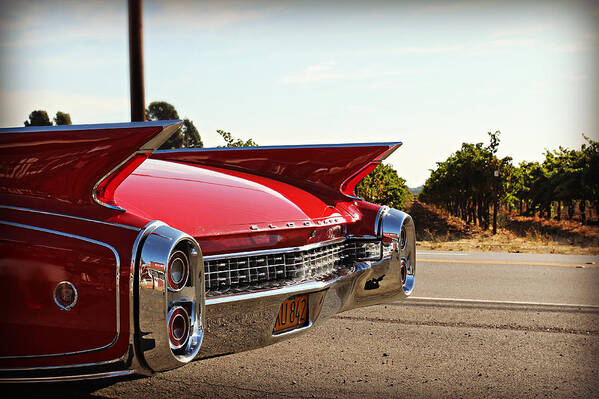 Cadillac Art Print featuring the photograph Cadillac in Wine Country by Steve Natale