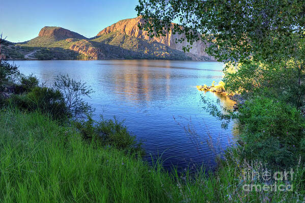 Canyon Art Print featuring the photograph Canyon Lake by Eddie Yerkish