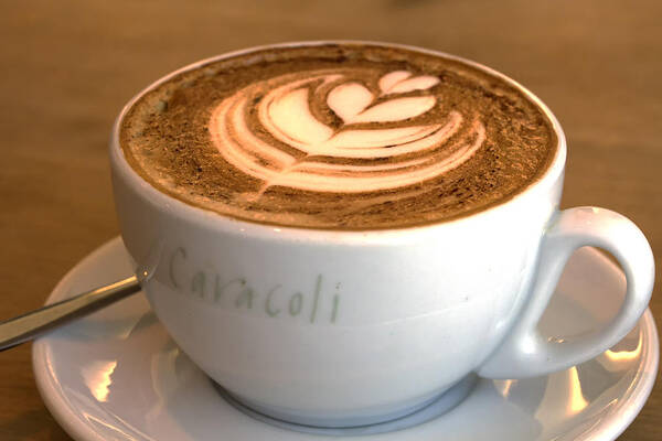 Coffee Art Print featuring the photograph Cappuccino art by Shirley Mitchell
